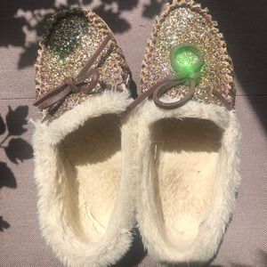 J. crew Glitter Slippers